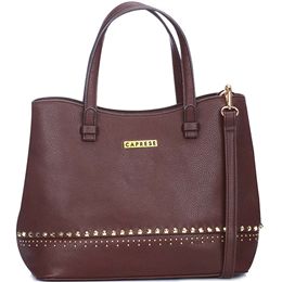 Caprese Women's Emma Large Satchel Burgundy - SLEMMLGBUR