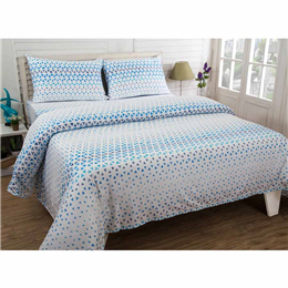 Maspar Blue Double Bed Sheet with 2 Pillow Cover BS-GLTZY-BL22754