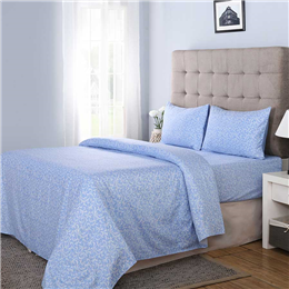 Maspar Blue King Bed Sheet with 2 Pillow Covers BS-CLSES-BL27523