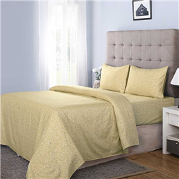 Maspar Gold King Bed Sheet with 2 Pillow Covers BS-CLSES-GL27524