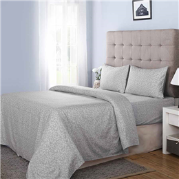 Maspar Grey King Bed Sheet with 2 Pillow Covers BS-CLSES-GR27525