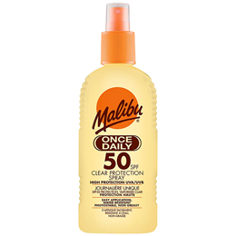 Malibu Once Daily SPF 50 Clear Protection Spray 200ml EM163