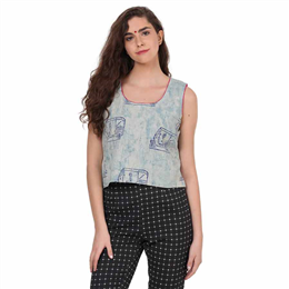 Prathaa Rickshaw Print Crop Top - RNG17To03