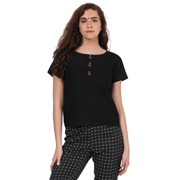 Prathaa Basic Black Top - RNG17To04