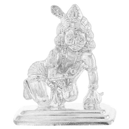 Sri Jagdamba Pearls Bal Gopal Silver Idol
