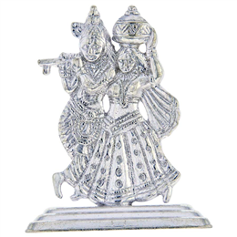 Sri Jagdamba Pearls Silver Radha Krishnan Idol