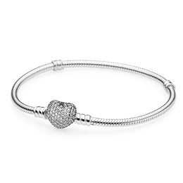 Pandora Pave Heart Bracelet Clear CZ