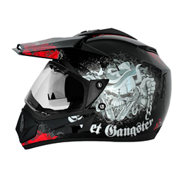 Vega Offroad D-V Gangster Black Red Helmet