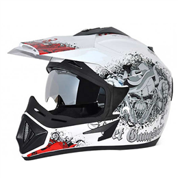 Vega Offroad D-V Gangster White Orange Helmet