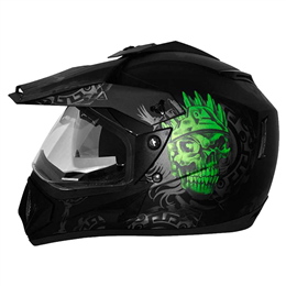 Vega Offroad D-V Ranger Dull Black Green Helmet