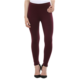 W Purple Cotton Solid Regular Fit Tights 17AU60105-47455