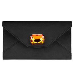 Tory Burch Velvet Jewel Envelope Pouch - 43820-Black