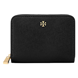 Tory Burch Robinson Zip Coin Case - 11169105-Black