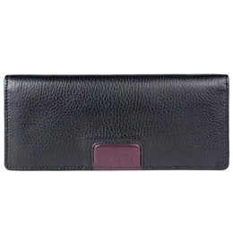 Hidesign Meghan W2 (Rf) Black Leather Women's Clutch - 8903439408237