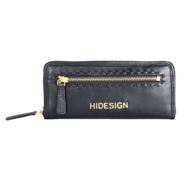 Hidesign Ascot W1(Rf) Black Leather Women's Clutch - 8903439467500