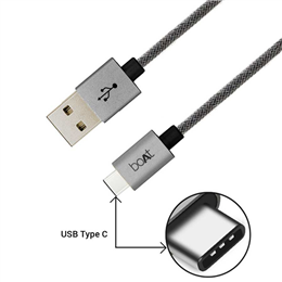 boAt indestructible Type C-A500-1M USB A Cable
