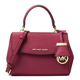 Michael Kors Ava Extra-Small Saffiano Leather Crossbody - Mulberry