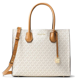 Michael Kors Mercer Large Logo Tote - Vanilla