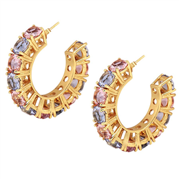 Isharya Egyptian Goddess Earring - Sapphire &Pink