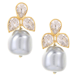 Isharya Pearl Cluster Earring - Silver