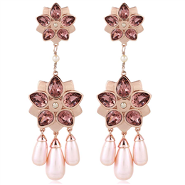 Suneet Varma Pink Floret Earrings