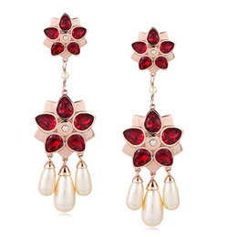 Suneet Varma Red Floret Earrings