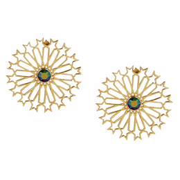 Eina Ahluwalia Green Mughal Stud Earring