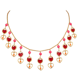 Manish Arora Sparkling Heart Necklace