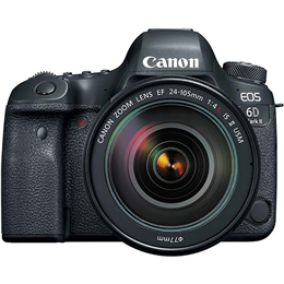 Canon EOS 6D Mark II 26.2MP DSLR Camera with EF 24-105mm Lens