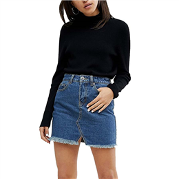 Asos Liquor N Poker Raw Hem Denim Mini Skirt