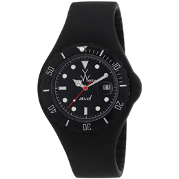 ToyWatch Jelly Black Dial Rubber Men's Watch - JY02BK