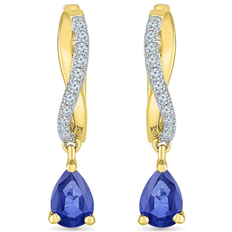 Sri Jagdamba Pearls Classy Diamond Earrings - EO103388-LBS