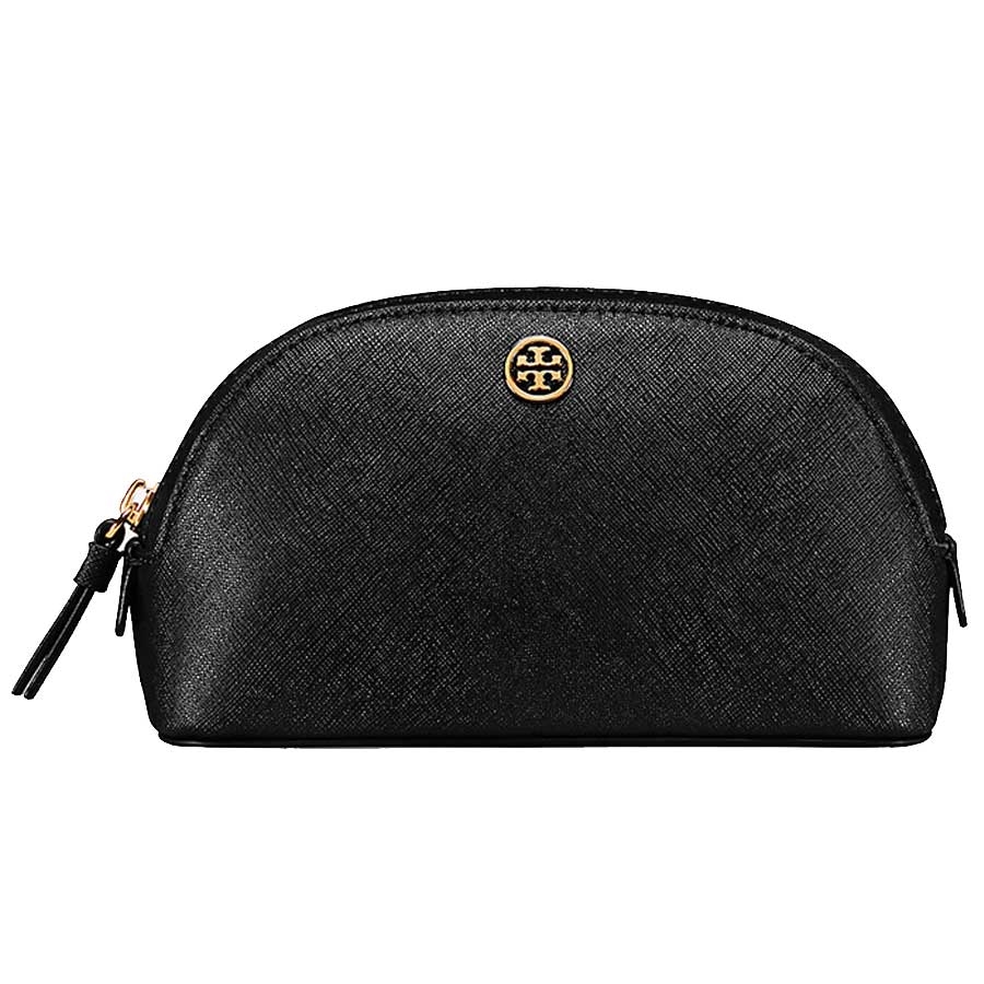 Tory Burch Robinson Small Makeup Bag-46475-Black Online-Luxehues