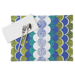 Maspar Blue Set of 6 Napkin & Placemat SM-CINCH-BL27866