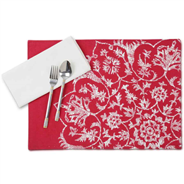 Maspar Red Set of 6 Napkin & Placemat SM-ELMTL-RD27852