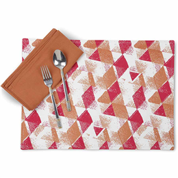 Maspar Red Set of 6 Napkin & Placemat SM-MUNDN-RD27880