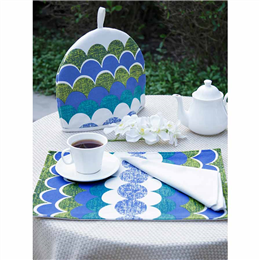 Maspar Blue 6 Pc Napkins with Tea Cozy & Tray Cloth ST-CINCH-BL27862