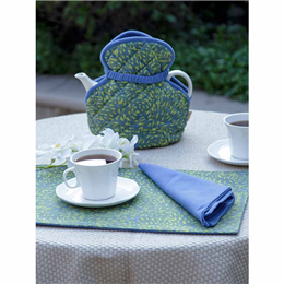 Maspar Blue 6 Pc Napkins with Tea Cozy & Tray Cloth ST-GRCIO-BL27838