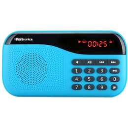 Portronics POR-142 Plugs Portable Speaker with FM (Blue)