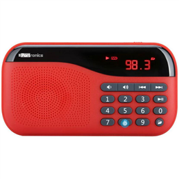 Portronics POR-143 Plugs Portable Speaker with FM (Red)