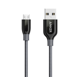 Anker Powerline+ Micro B Cable (6Ft) with Pouch - Space Grey