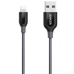 Anker Powerline+ Lightning Cable (3Ft) With Pouch - Space Grey