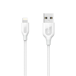 Anker Powerline+ Lightning Cable (3Ft) with Pouch - White