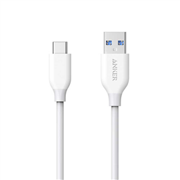 Anker Powerline - USB C To USB B 3.0 (3Ft) Cable - White