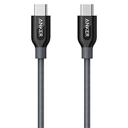 Anker Powerline+ USB C to USB A 3.0 Cable (3Ft) with Pouch - Grey