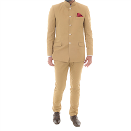 Anshul Rajwansh - Bandhgala Suit for Men - (Corel Beige)