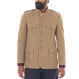 Anshul Rajwansh - Hunter Jacket for Men - (Desert Sand)