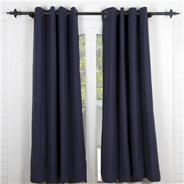 Maspar Waffle Black Door Curtain with Lining Set of 2 PN-WFFLE-BK24597