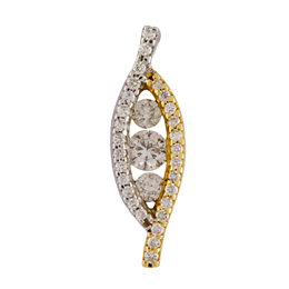 Blues Jewellery-Dual Tone Diamond Pendant DP0075