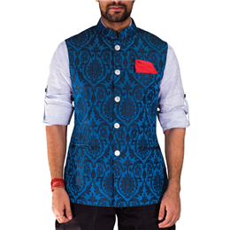 Anshul Rajwansh - Nehru Jacket ( Royal Blue )